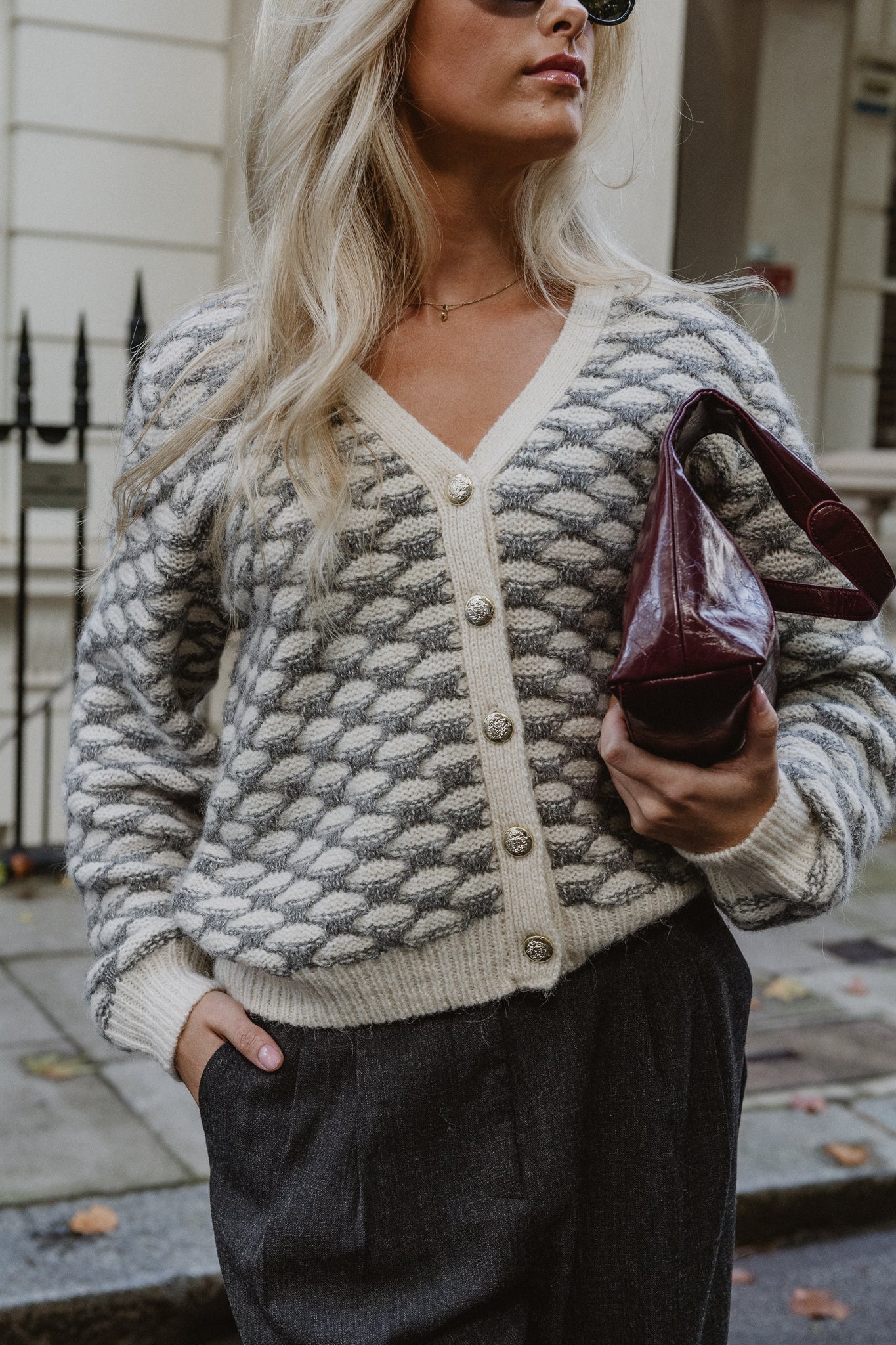 PCJIVANA Knit Cardigan - Birch
